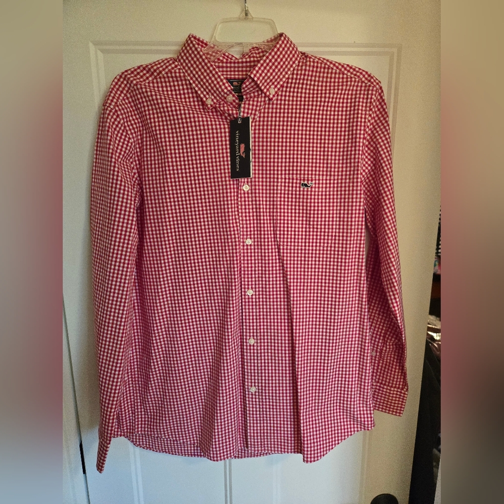 Vineyard Vines Red Gingham Shirt